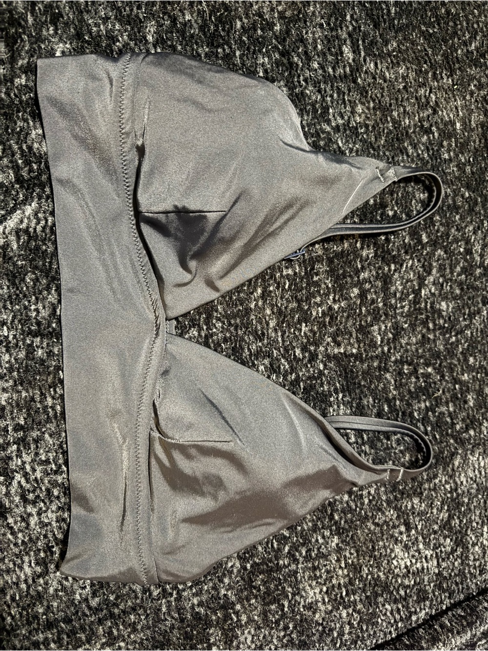 aerie Black Seamless Triangle top